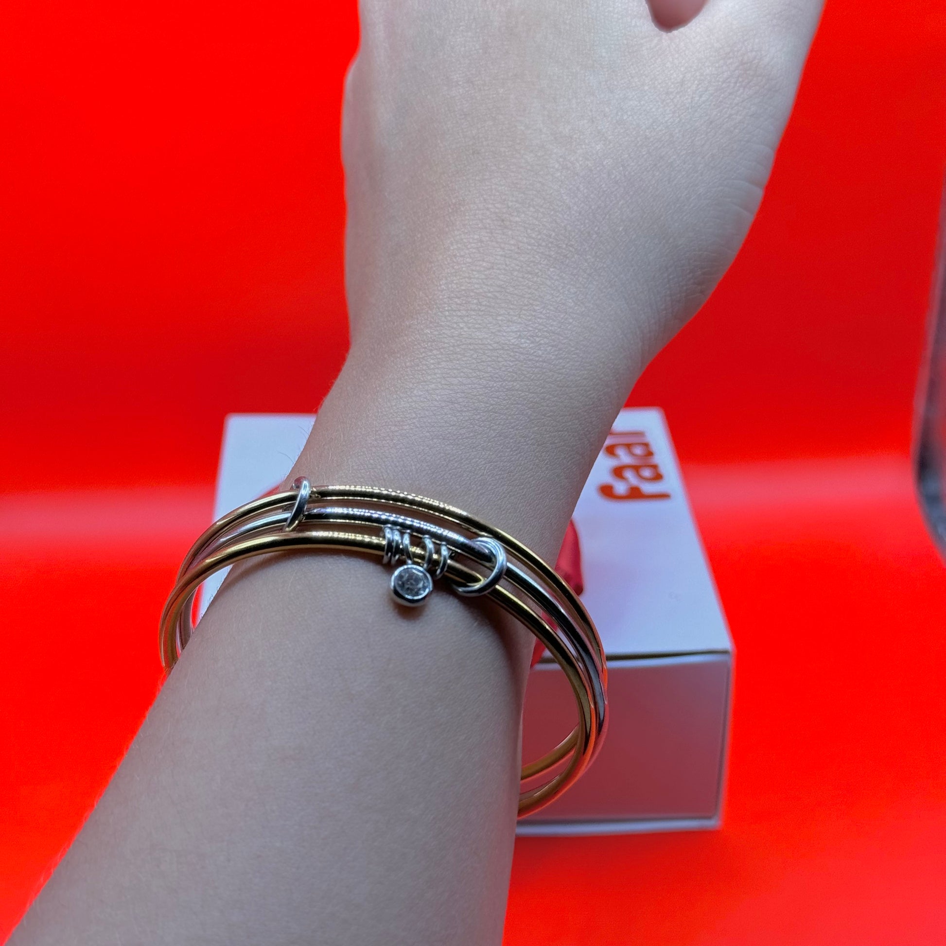 Pulsera Triple Dorado y Plateado