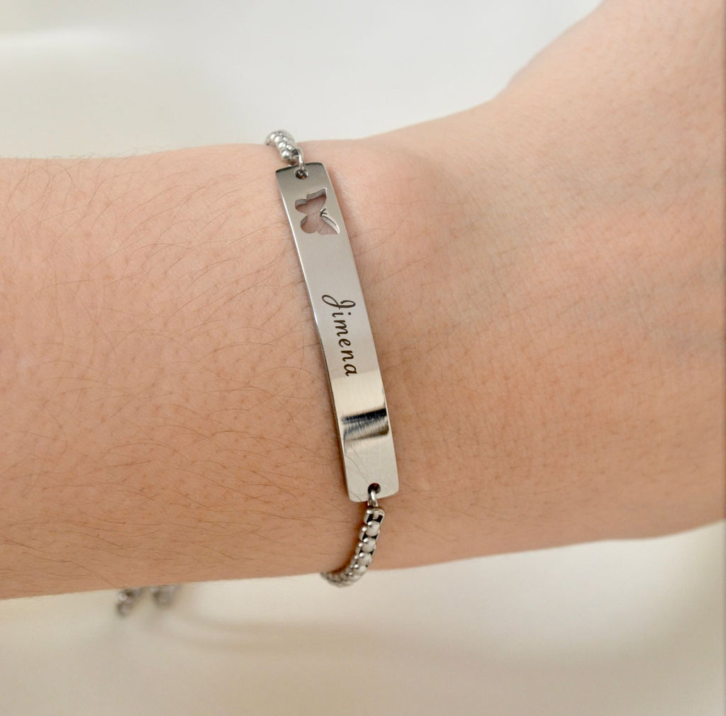 Pulsera Mariposa Plateada