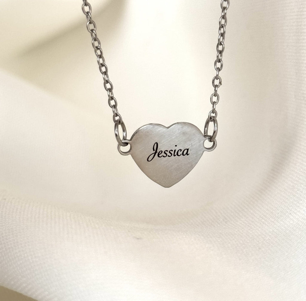 Collar Corazón Plateado