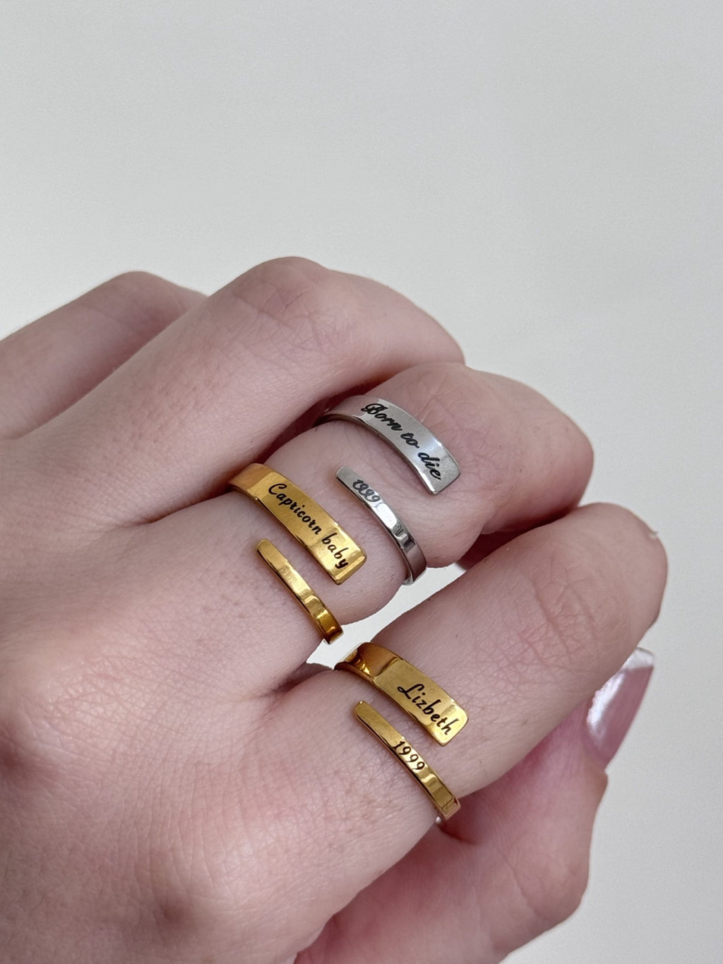 Anillo Personalizado Plateado