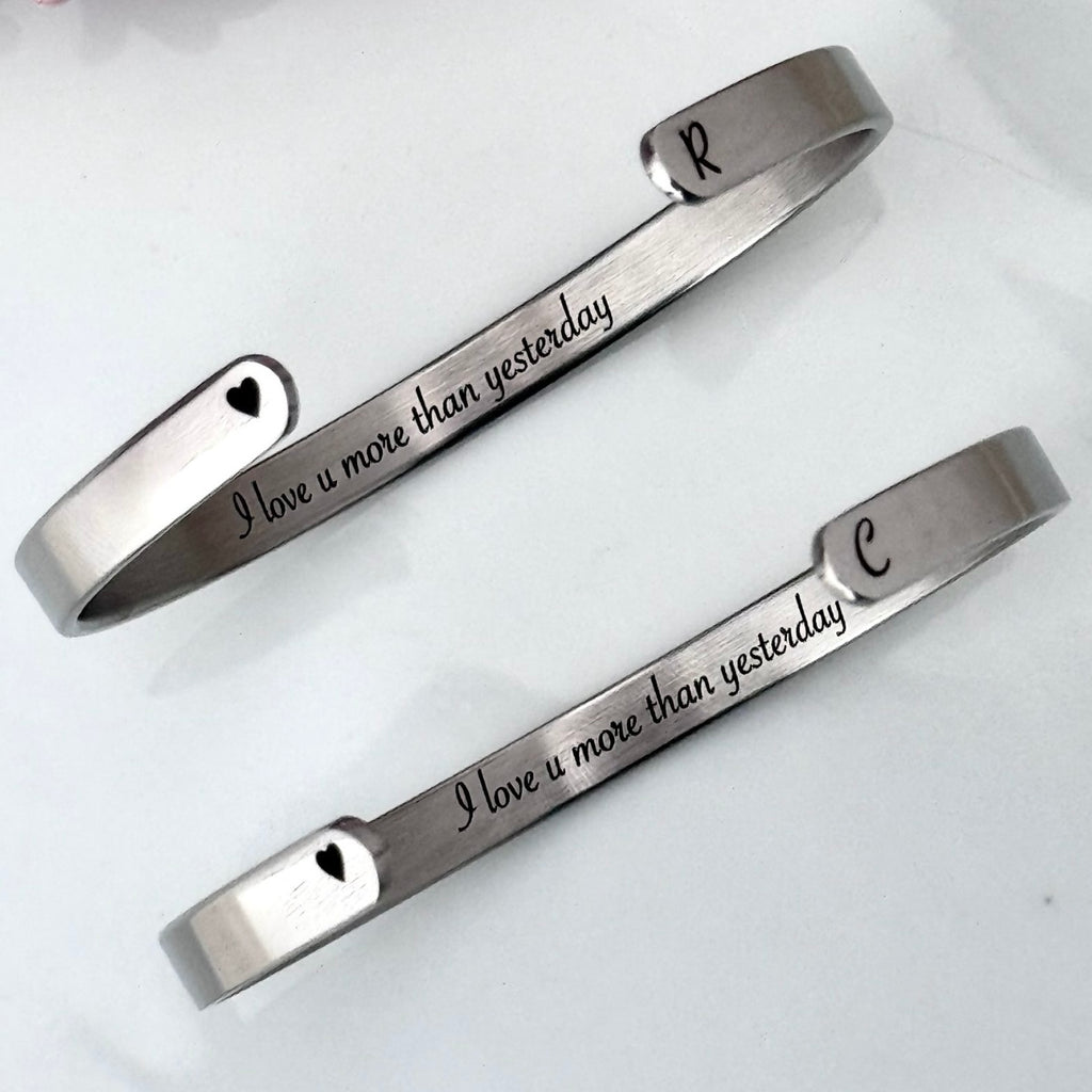 Set 2 Brazaletes Plateados