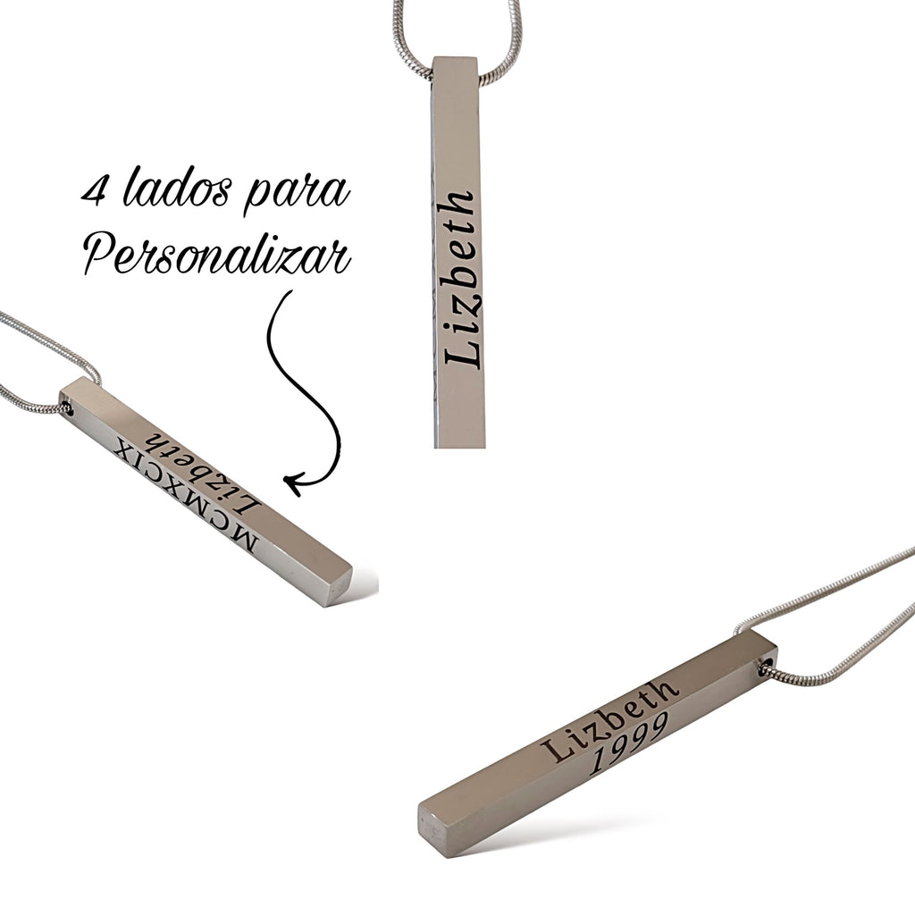 Collar Barra Plateada