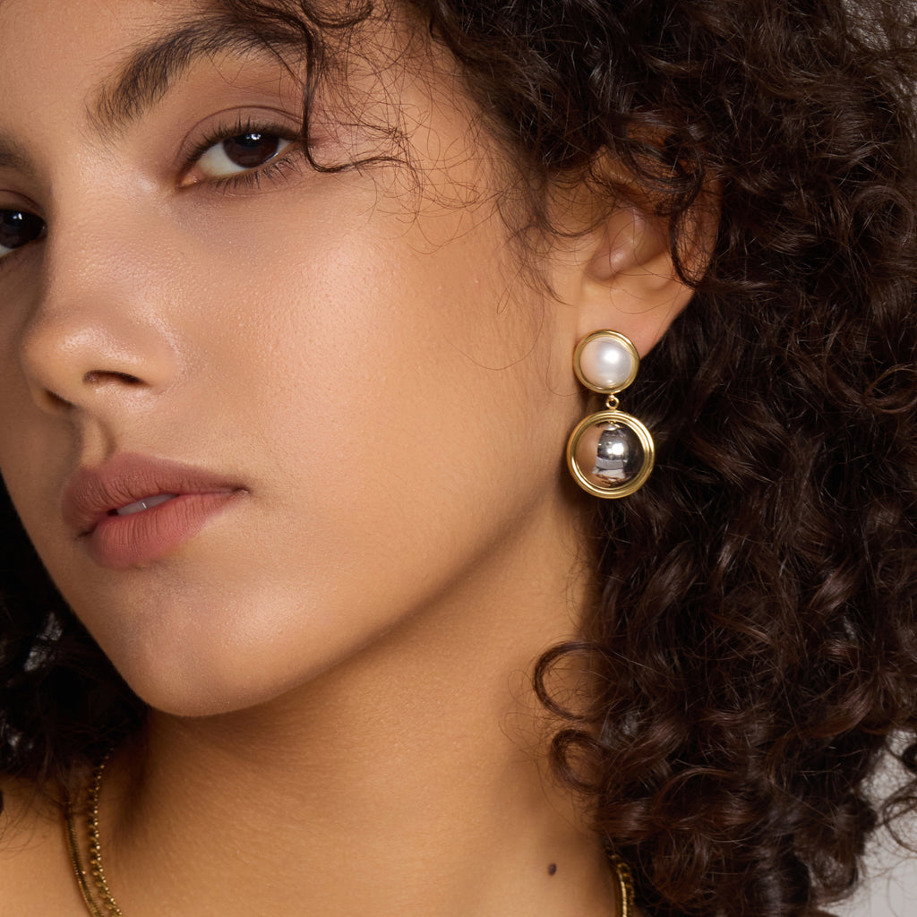 Aretes Perla Dúo Infinito