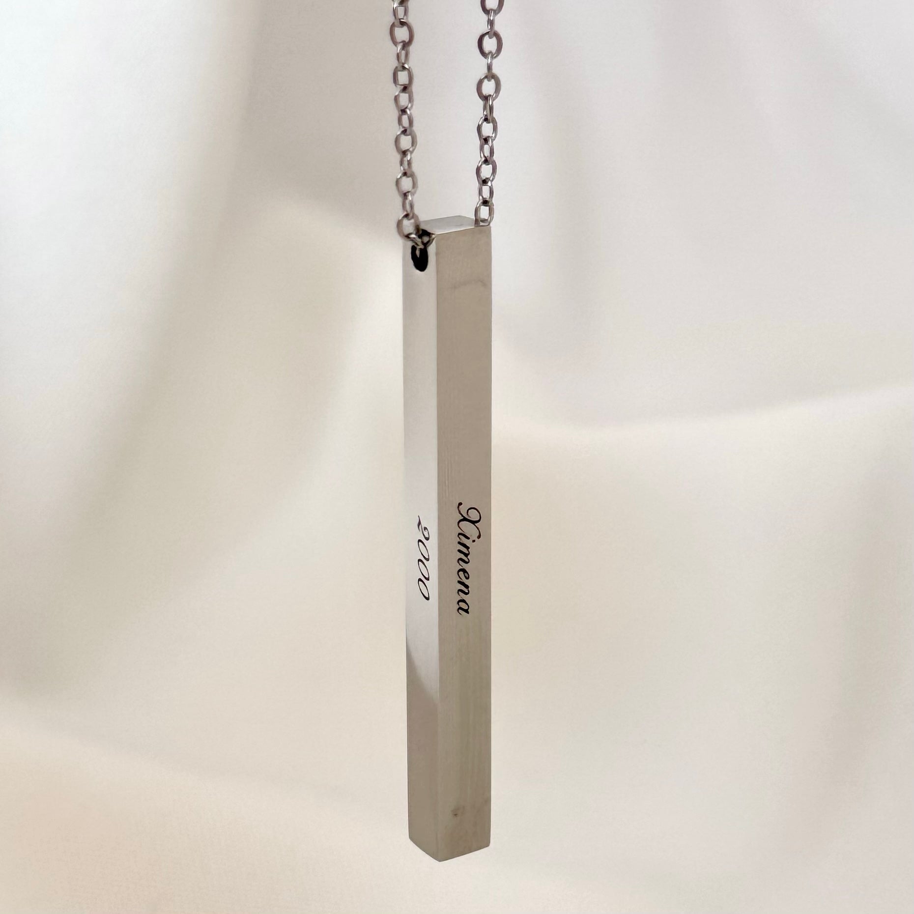 Collar Barra Plateada