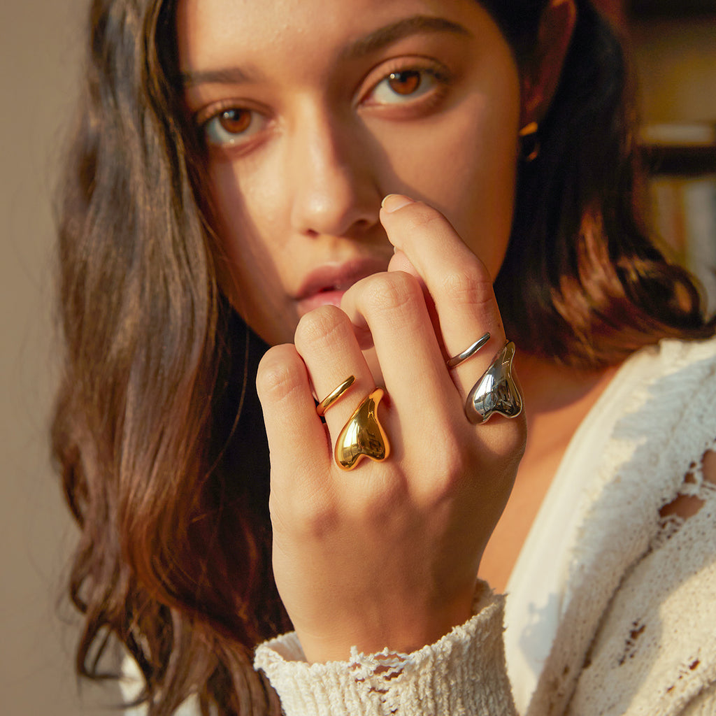 Anillo Corazón Oleado