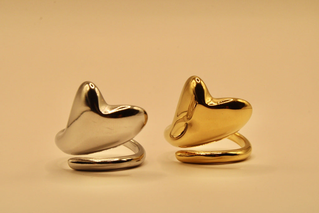 Anillo Corazón Oleado