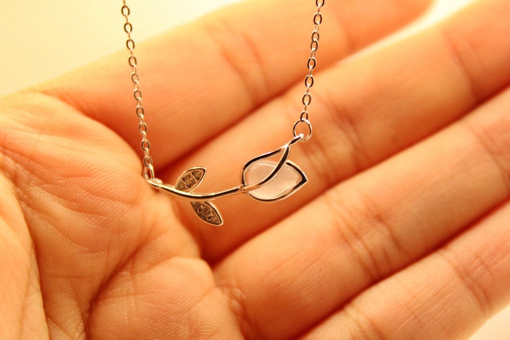 Collar Tulipan Horizonte (Plata 925)